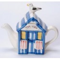 Tony Carter Collectable Teapot Beach Hut one Cup Teapot